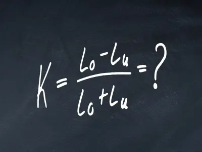 Illustration einer Berechnung auf einer Wandtafel