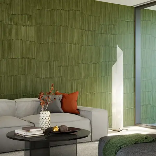 Eine Wand mit der Kreativtechnik Bamboo