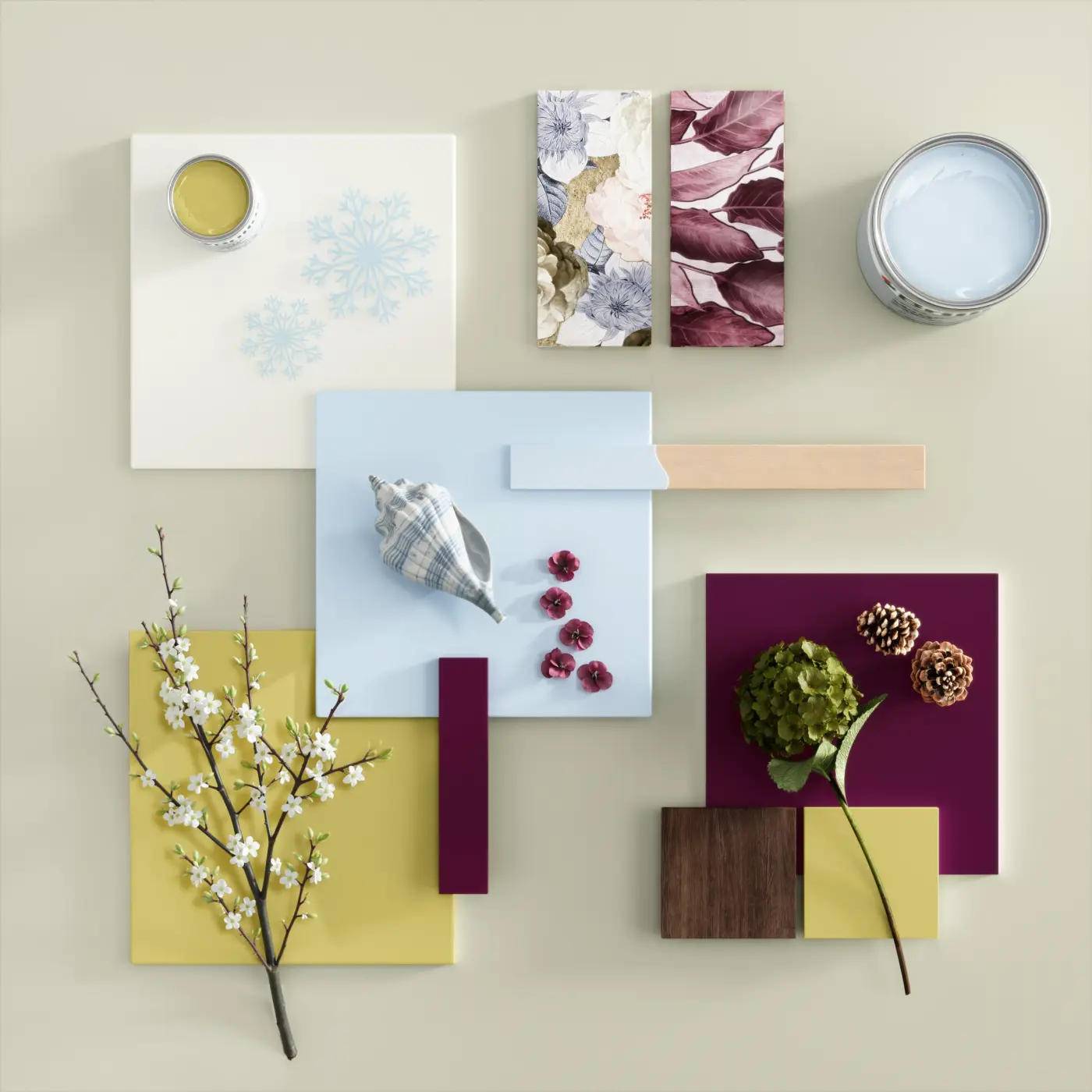 Moodboard von der Lieblingsfarbe Duftendes Lindgrün