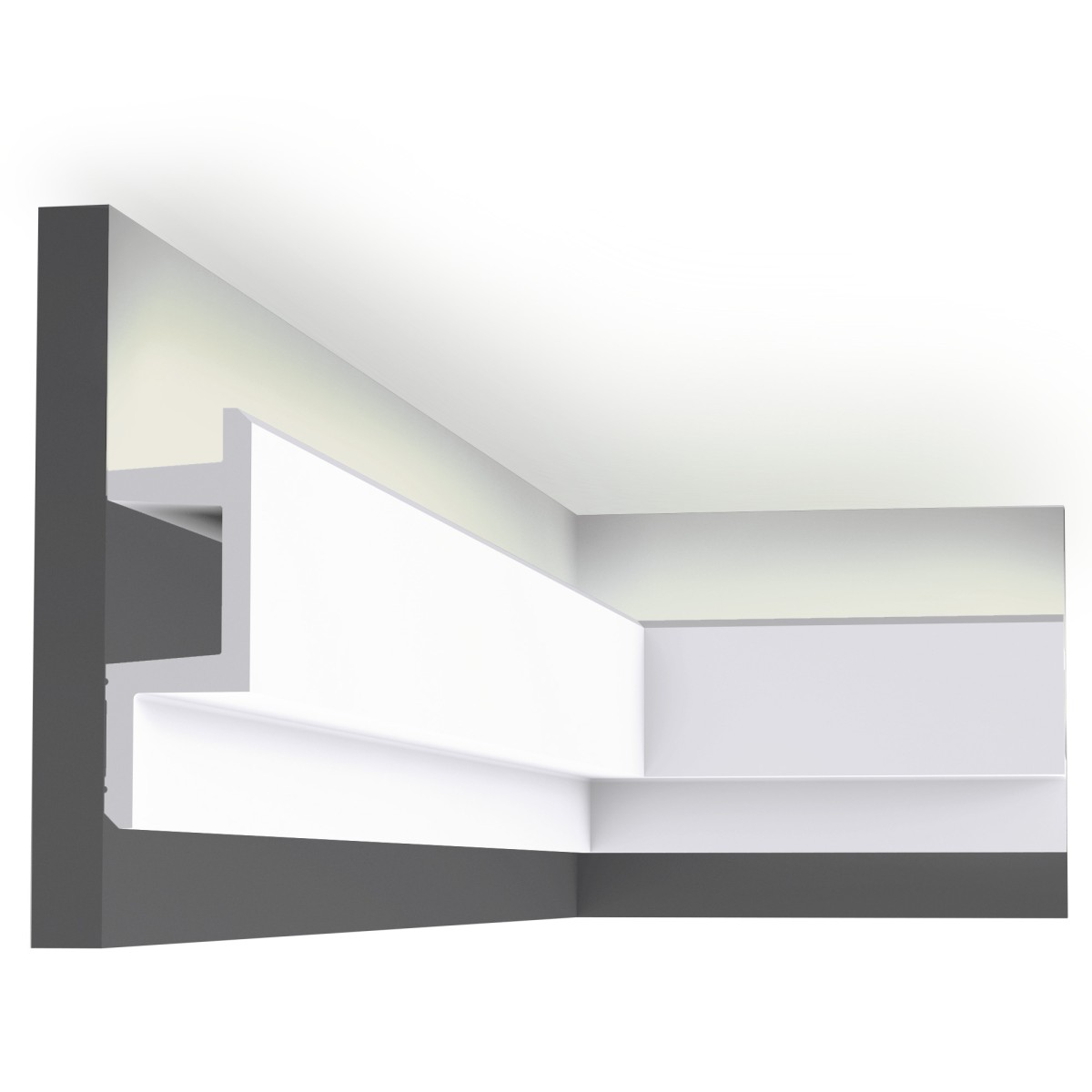 Zierprofil mit indirektem Licht