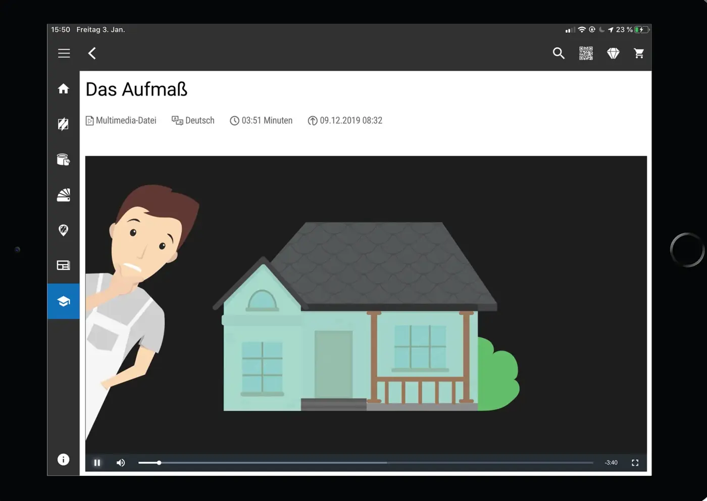Tablet Brillux App Lernwelt