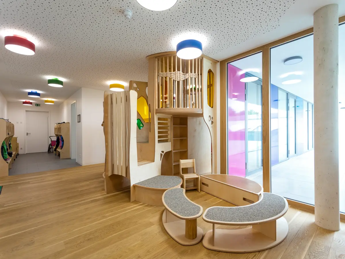 Innenansicht der unternehmenseigenen Kita "B-Kids"