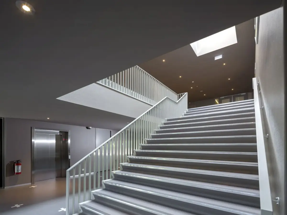 Grauer Teppenaufgang