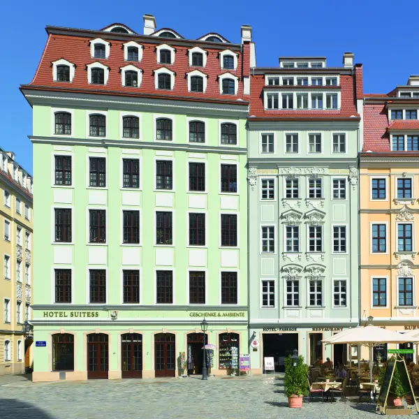 Bunte Fassaden von vorne