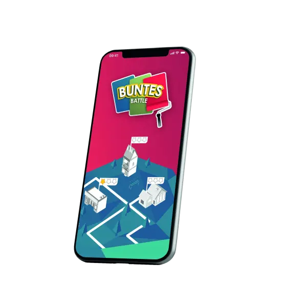 Mobile Phone mit Buntes Battle Screen