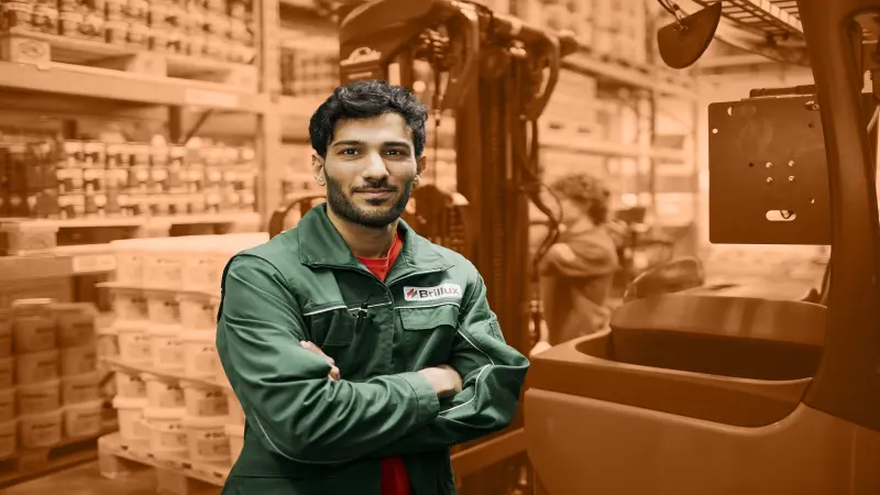 Ein Produktionsmitarbeiter in der Produktion