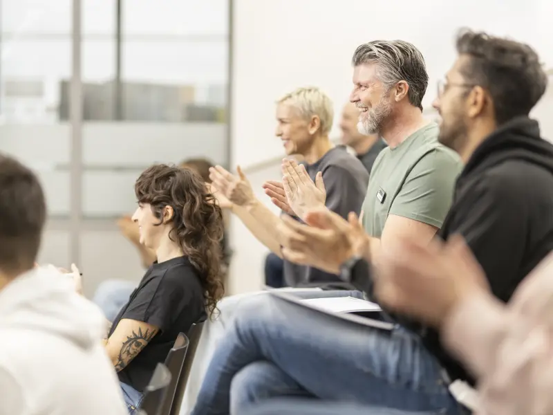Publikum klatsch im Auditorium