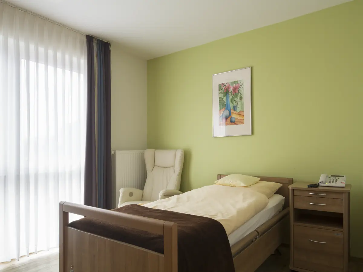 ein grünes Interieur