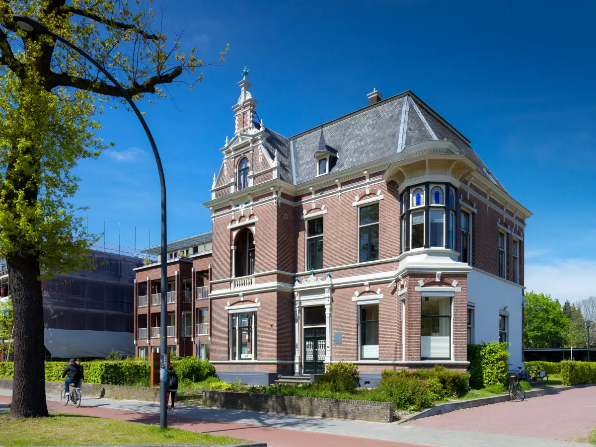 Stadtvilla mit Büschen