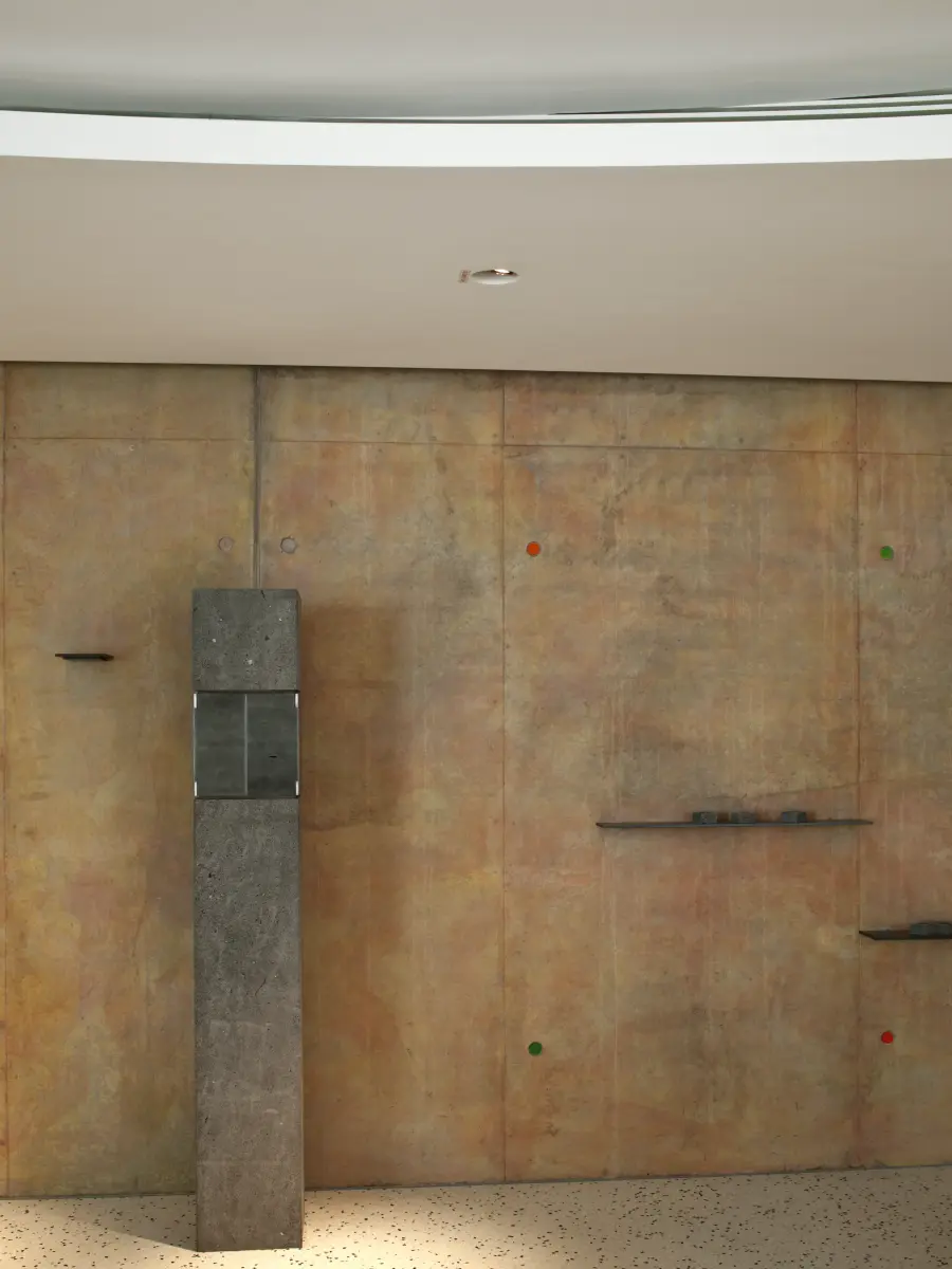 erdige Töne an der Wand 