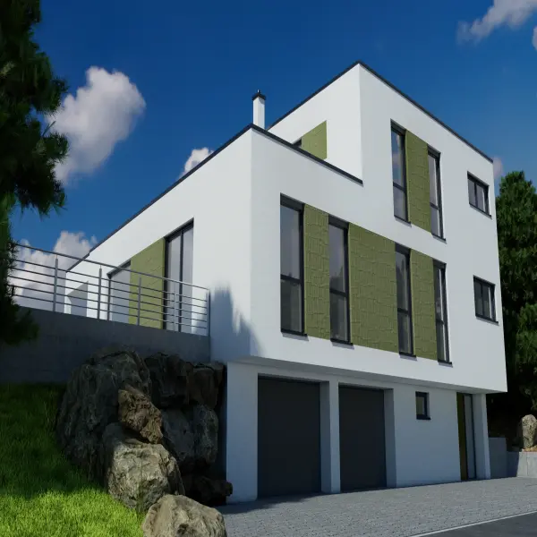 Eine Wand mit der Kreativtechnik Bamboo