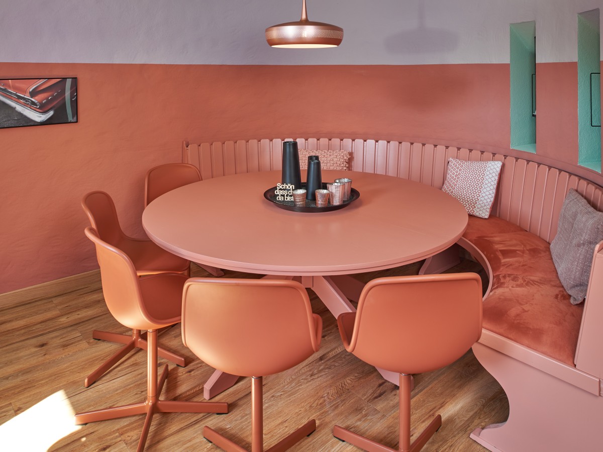 Sitzecke restaurant peach