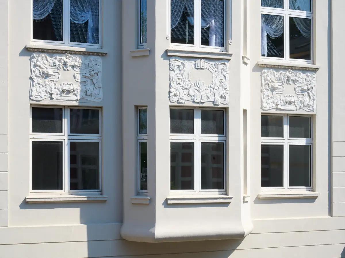 Erkerfenster in Detailansicht