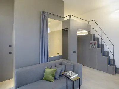 moderne Innenraumausstattung mit Sitzecke