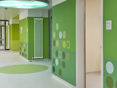 grüne Flurgestaltung im Kinder- und Jugendkrankenhaus 