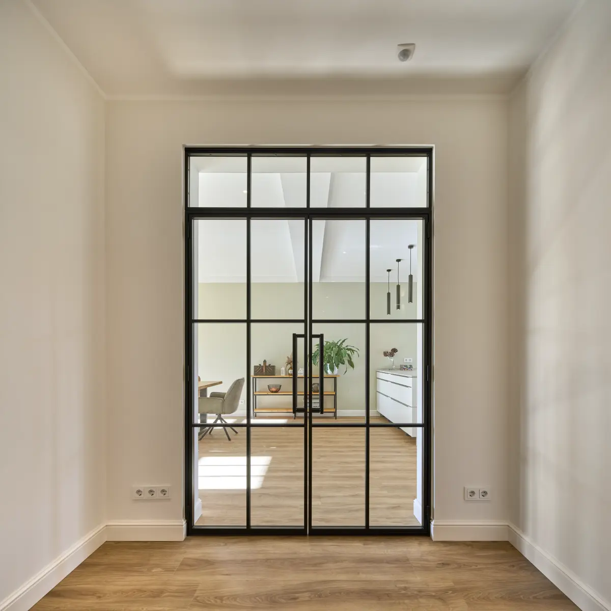 elegante Glastür innen