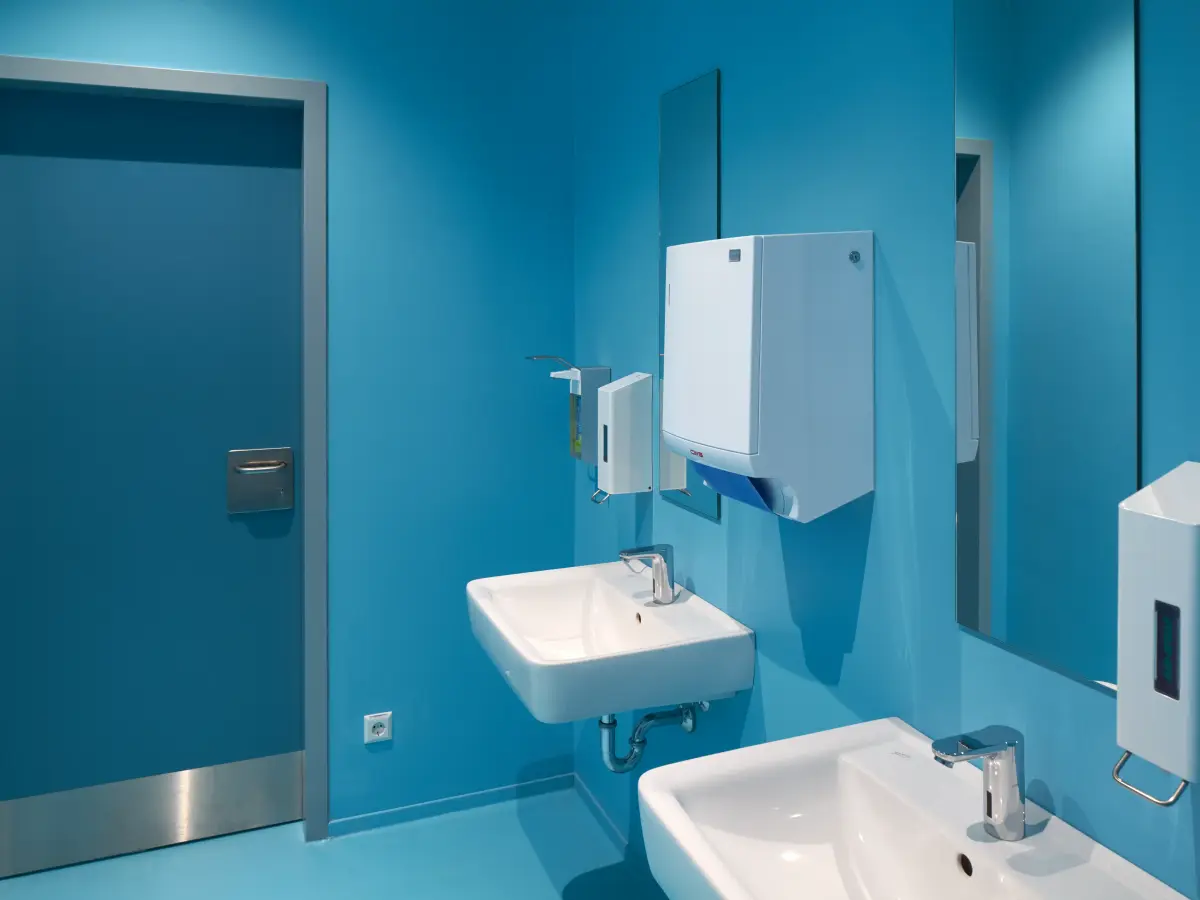 blaues Badezimmer