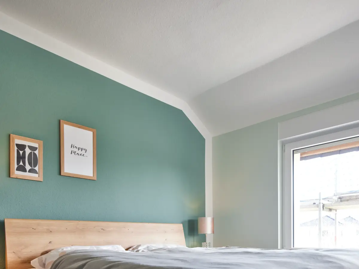 Schlafzimmer grün