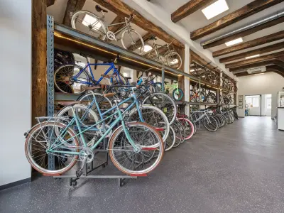 Interieur eines Fahrradladens