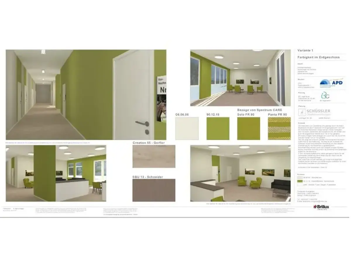 Visualisierung Erdgeschoss in Brillux Farbstudio 3D