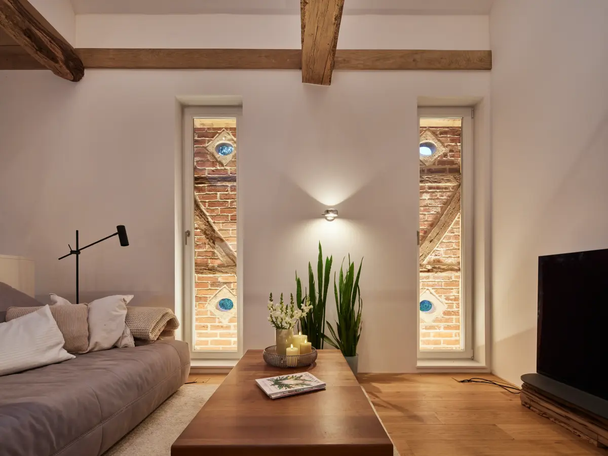 Wohnzimmer mit Licht