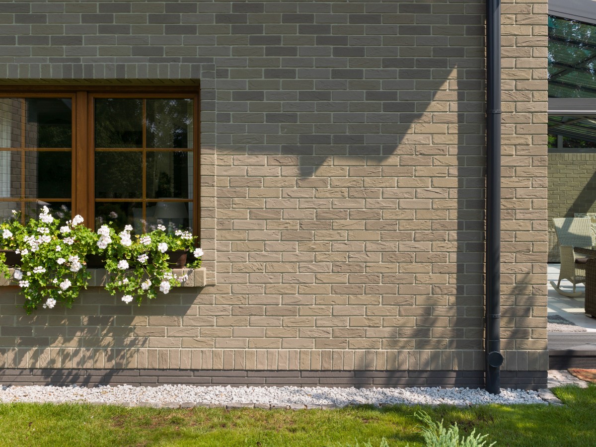 Haus Fassade Backstein-Wand