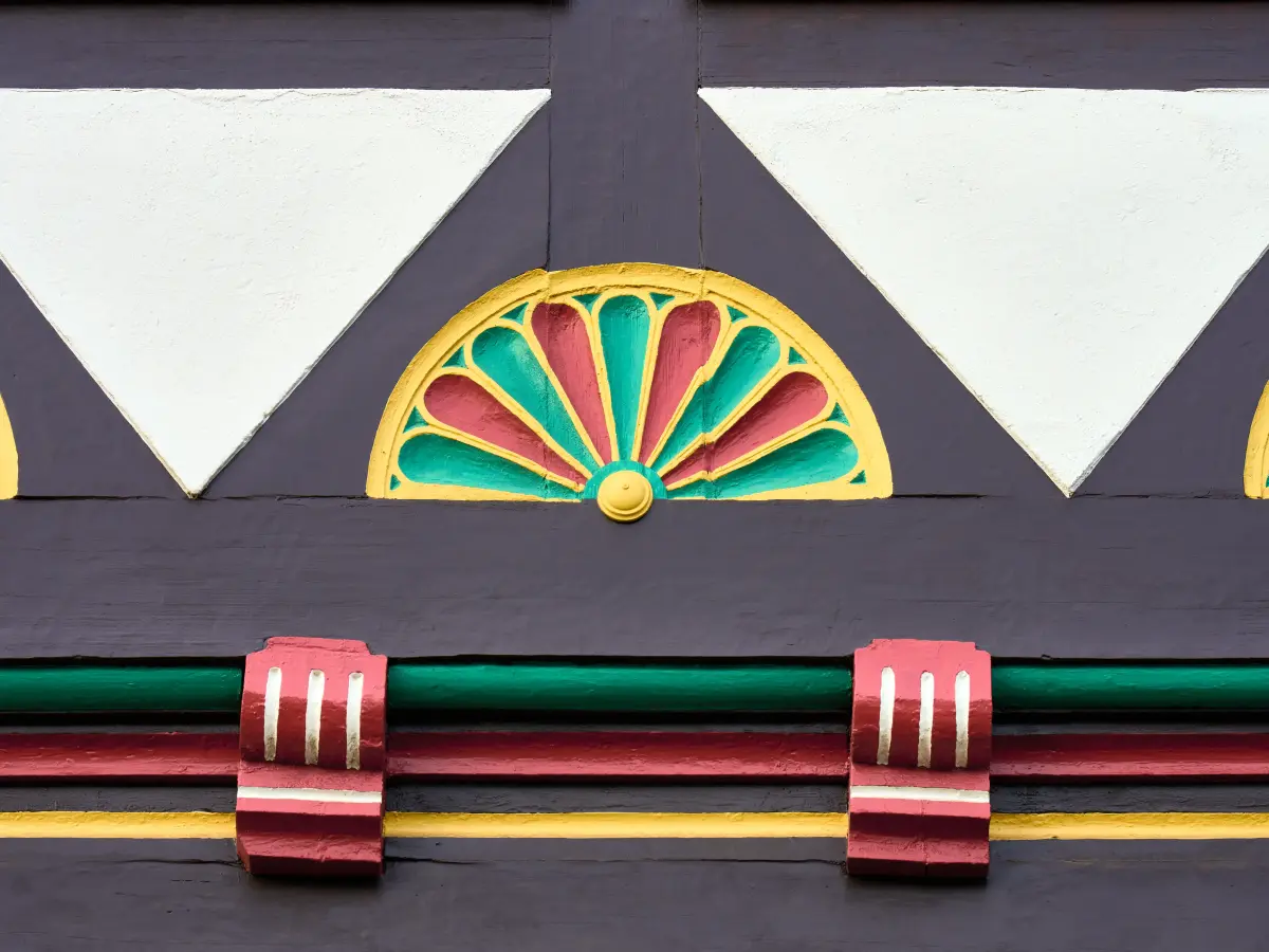 Nahaufnahme Fassade vom Fachwerkhaus