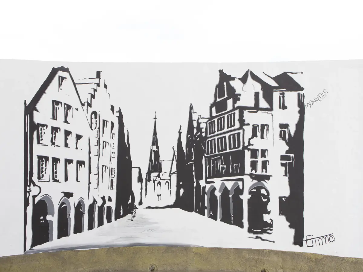 Illustration einer alten Stadt