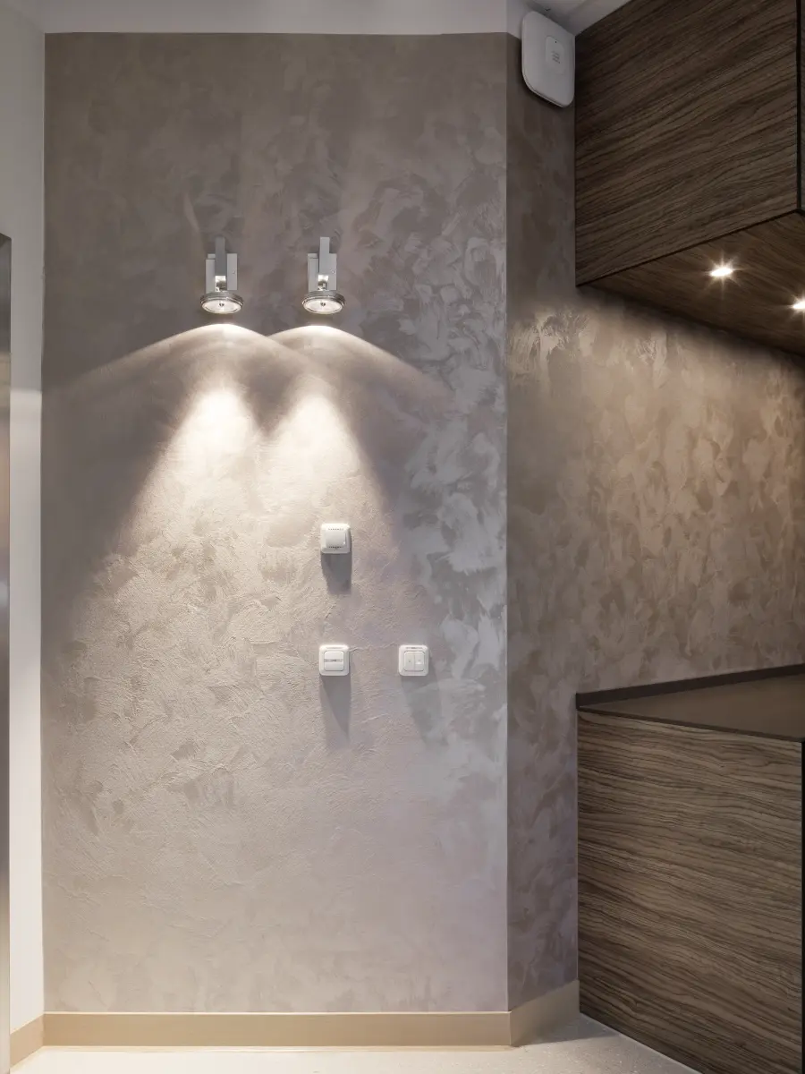 beige Wand mit Kreativtechnik 