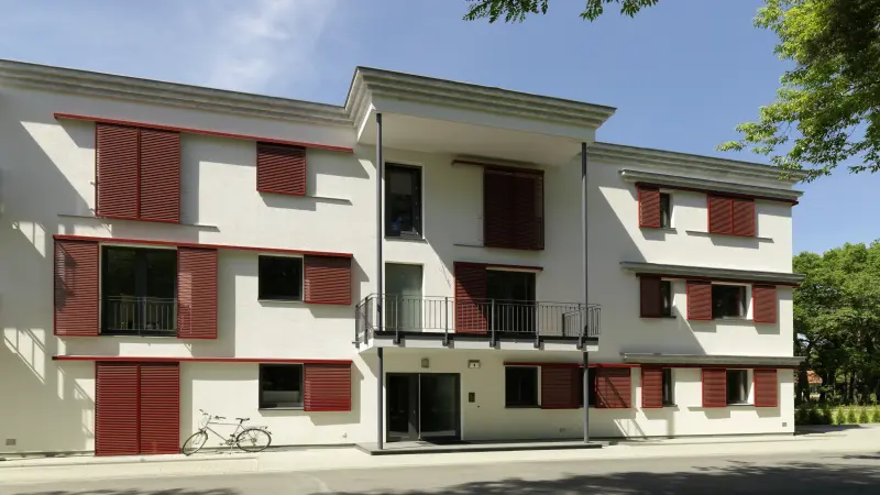 Außenansicht des Wohnhauses An der Sandscholle, Potsdam