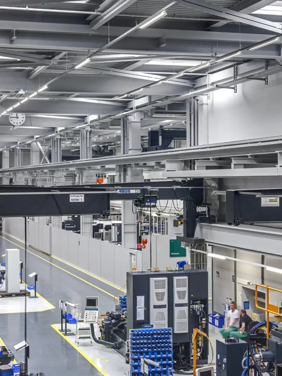 Produktion in der Montagehalle
