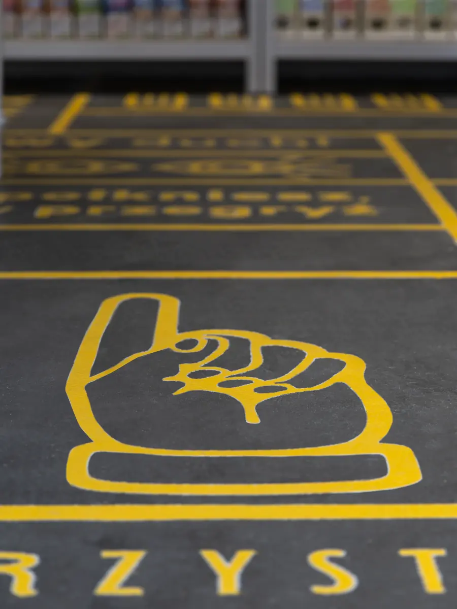 Nahaufnahme des gestalteten Bodens