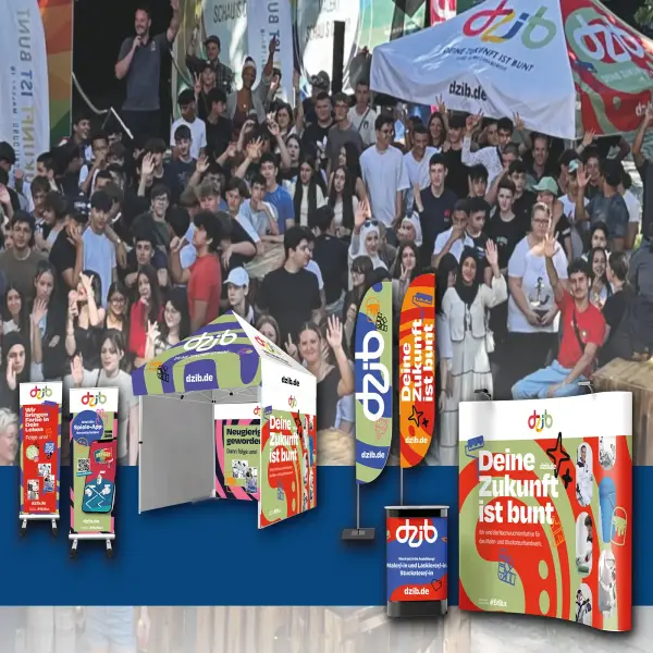 Vier Dzib Messestände