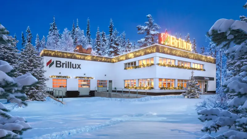 Eine Brillux Niederlassung in winterlicher Atmosphäre