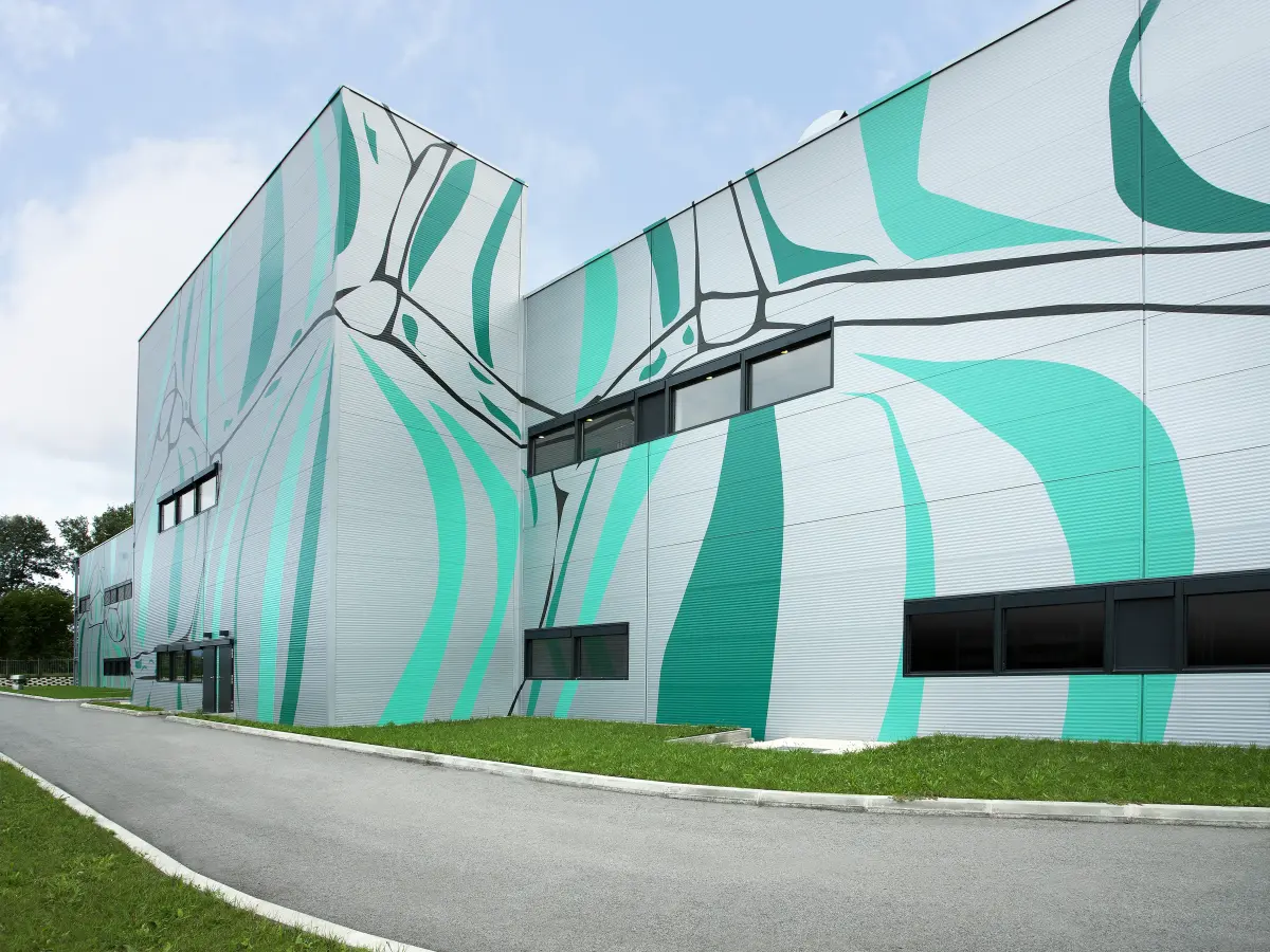 Teilansicht der Wurstfabrik in Wien. 