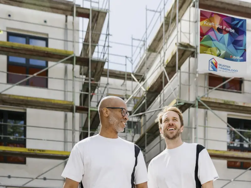 Plakat an einer Baustelle