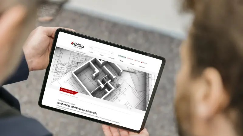 Tablet Leistungsbeschreibung von Brillux.de