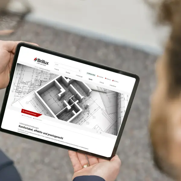 Tablet Leistungsbeschreibung von Brillux.de