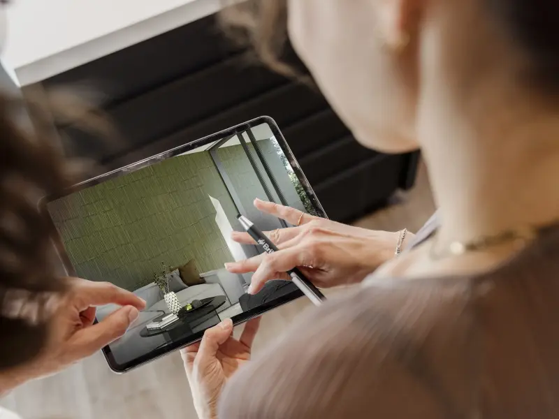 Digitale Illustrationen in der Luft auf iPad