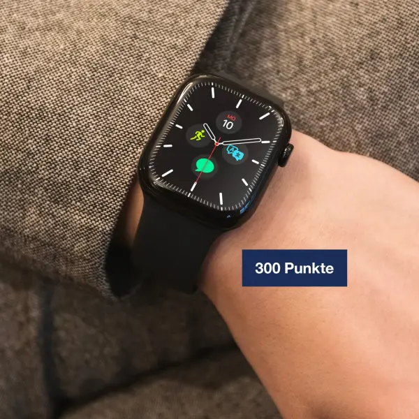 Apple Watch SE in Schwarz am Handgelenk