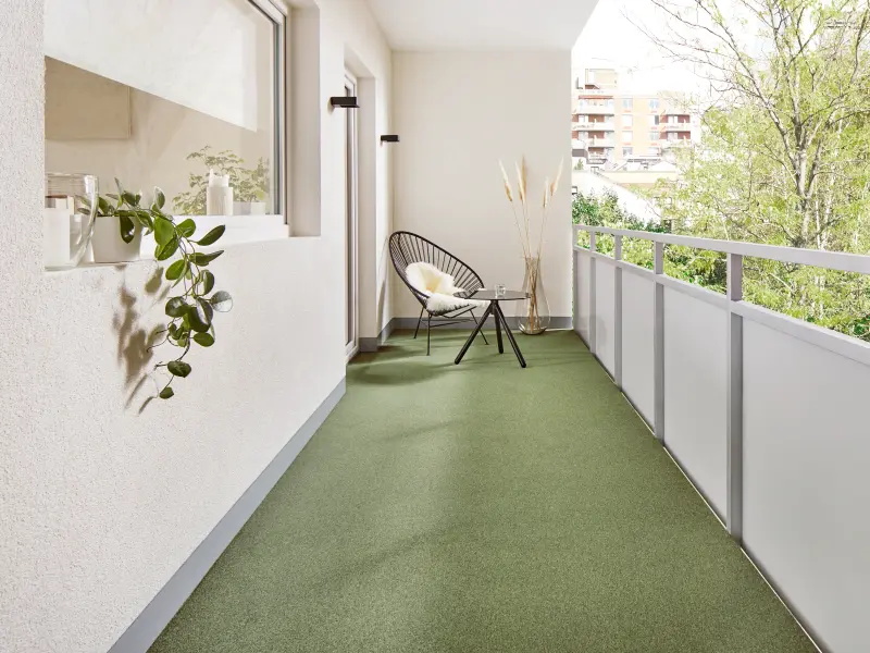 Balkon mit Floortec als grüne Bodenbeschichtung