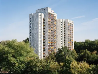Außenansicht des Mehrfamilienhauses