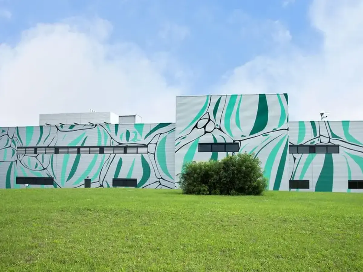 Rückansicht der Wurstfabrik in Wien. 