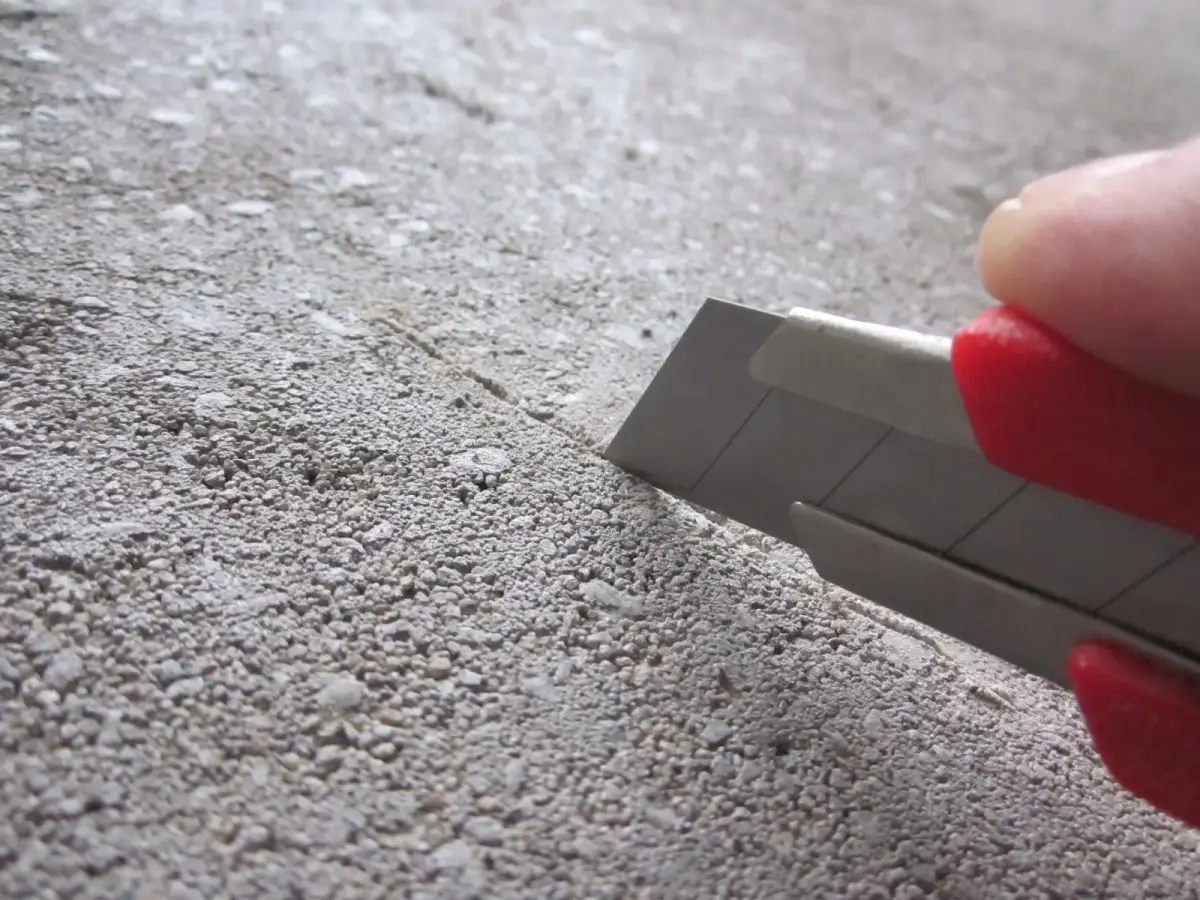 Ein Cuttermesser auf einem Untergrund