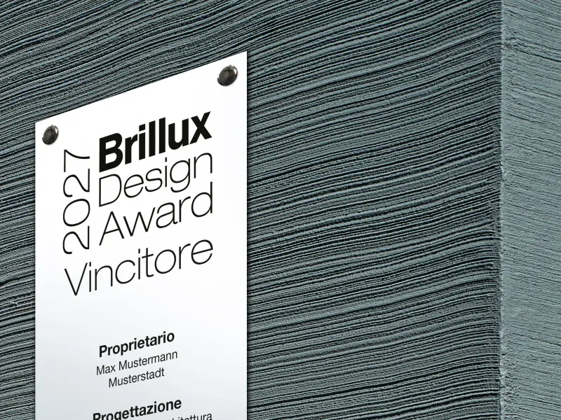 Il Brillux Design Award appeso alla parete