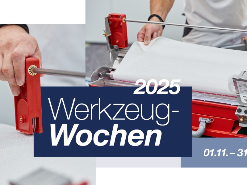 Ein Tapeziergerät wird benutzt