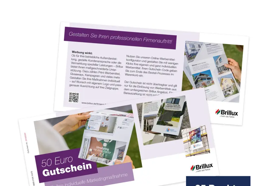 Gutscheine für Ihre Brillux Marketingmaßnahmen