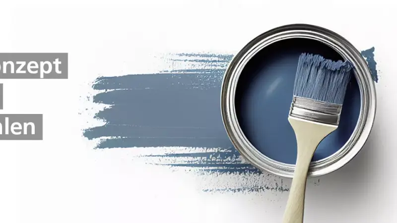 Farbeimer und Pinsel