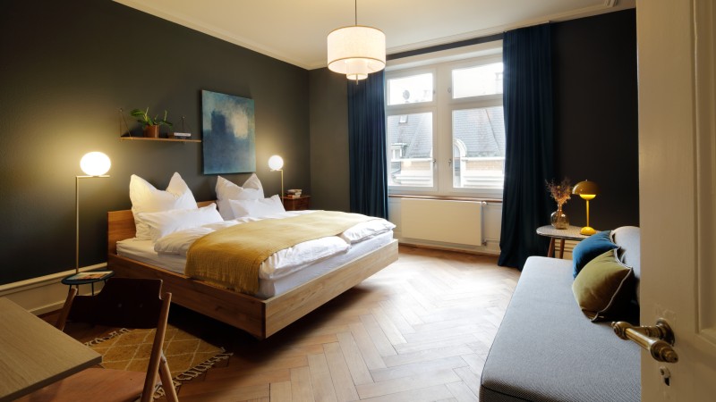 Schlafzimmer im DU Bed & Breakfast, Basel