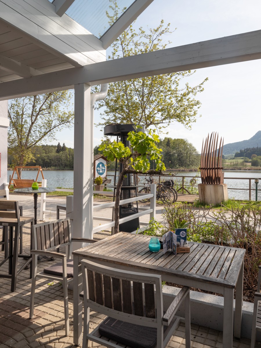 Ansicht Terrasse des Haus am See in St. Veit.